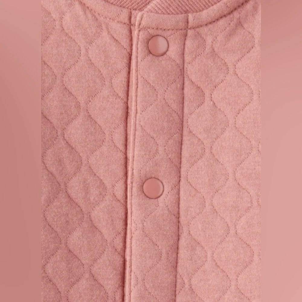 Carter’s Baby Girl Quilted Long-Sleeve Jumpsuit - Pink